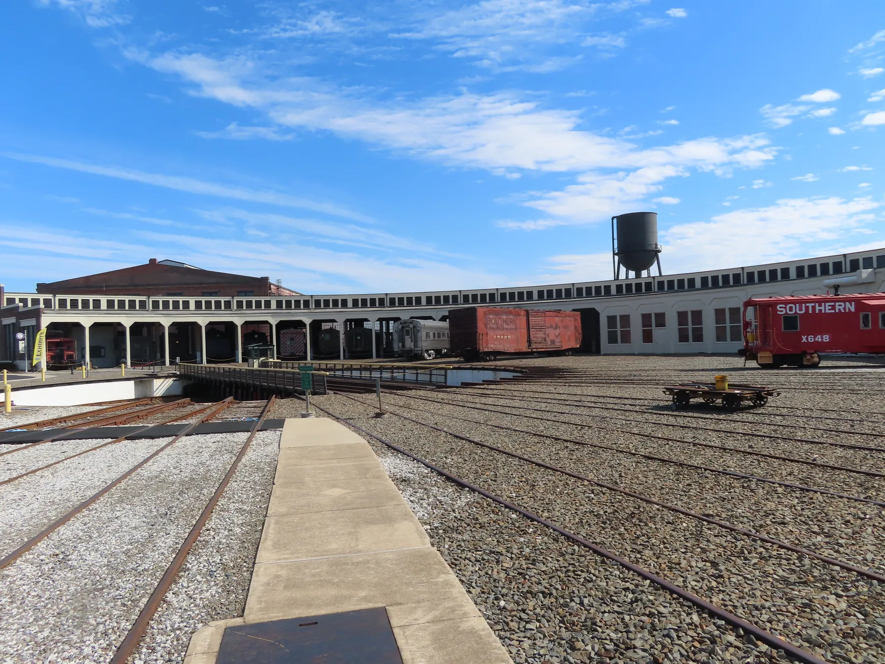 The turntable and roundhouse at the N.C. Transportation Museum in Spencer